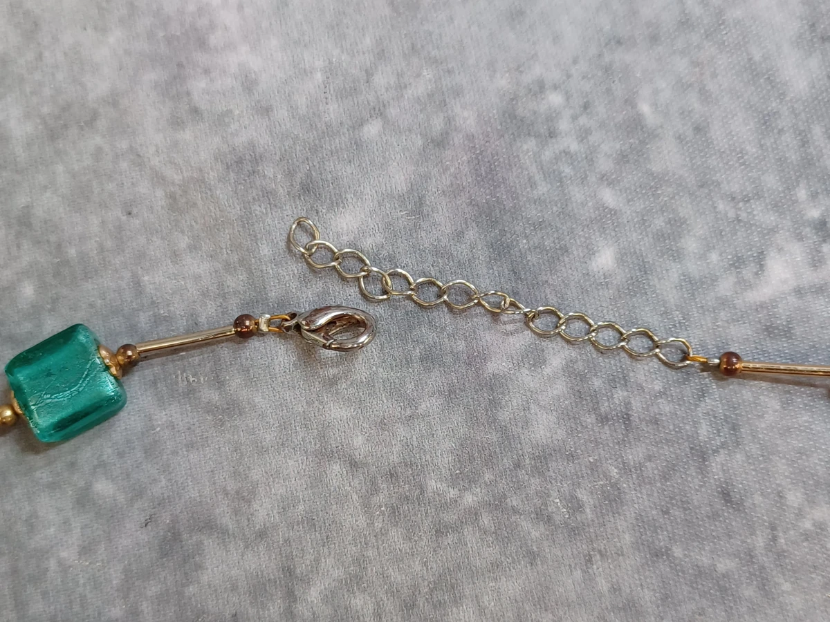 Kleurrijke glazen sieradenset - Halsketting en armband - foto 6