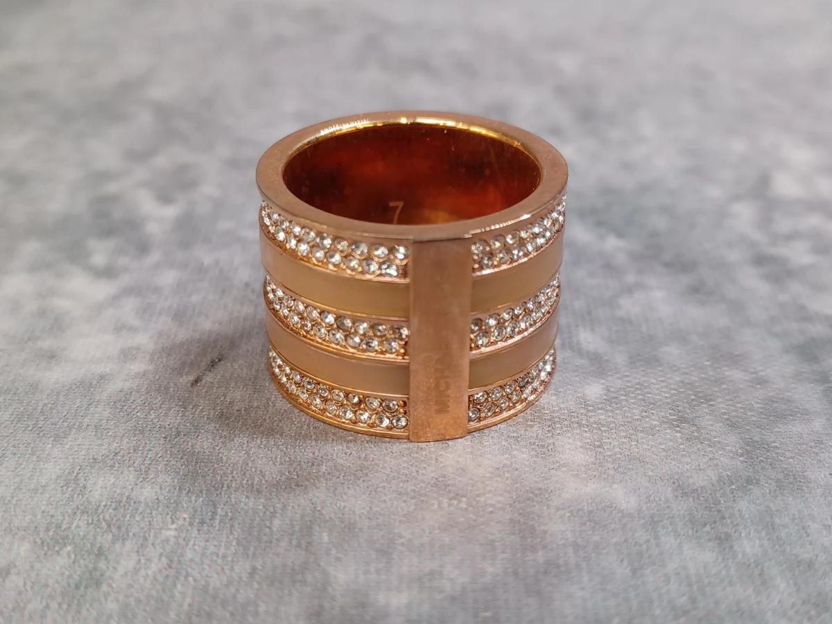 Stijlvolle Michael Kors rosegouden ring met Pave-kristallen - foto 5