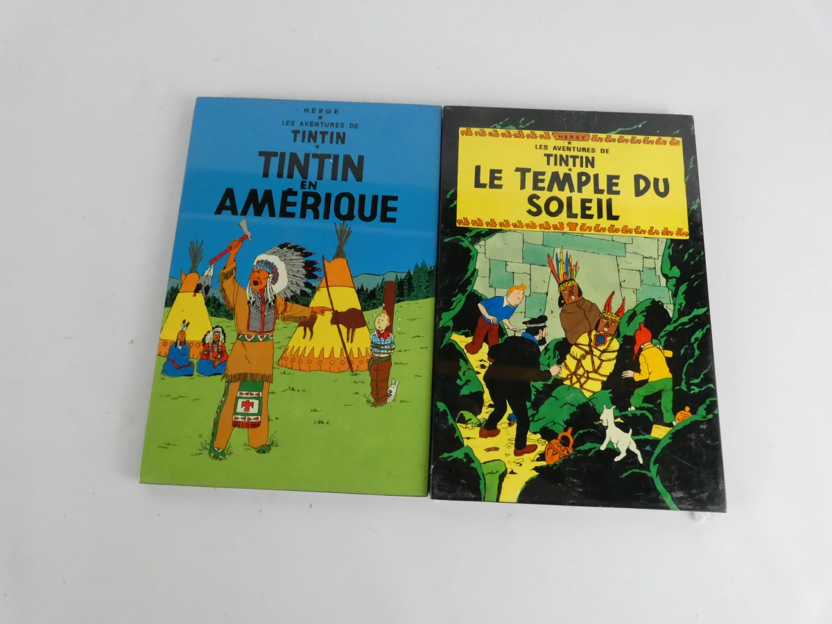 Set van 8 Tintin wandplaten en 1 beeldje - foto 5