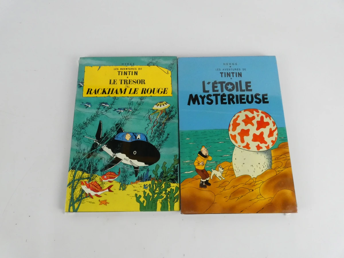 Set van 8 Tintin wandplaten en 1 beeldje - foto 7