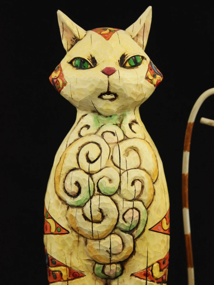 XL Jim Shore Heartwood Creek kattenstandbeeld ‘2004’ - foto 2