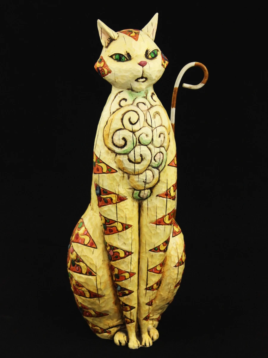 XL Jim Shore Heartwood Creek kattenstandbeeld ‘2004’ - foto 10