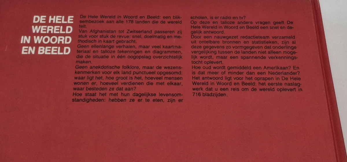 Informatief boek 'De hele wereld in woord en beeld' door T. van der Velde - foto 3