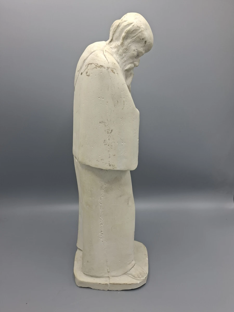 🗿 Set van Twee Unieke Kunstbeelden 'De Nadenkende Man' door Rik Lidwo – Brons & Gips-Composiet - foto 11