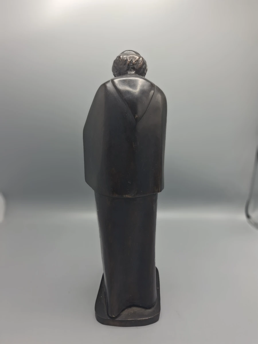 🗿 Set van Twee Unieke Kunstbeelden 'De Nadenkende Man' door Rik Lidwo – Brons & Gips-Composiet - foto 4