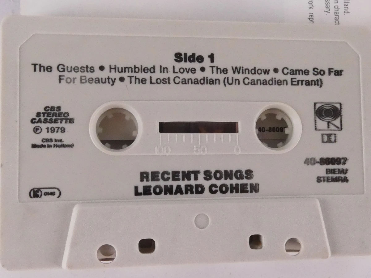 Leonard Cohen cassettebandjes(Various Positions & Recent Songs) - foto 6