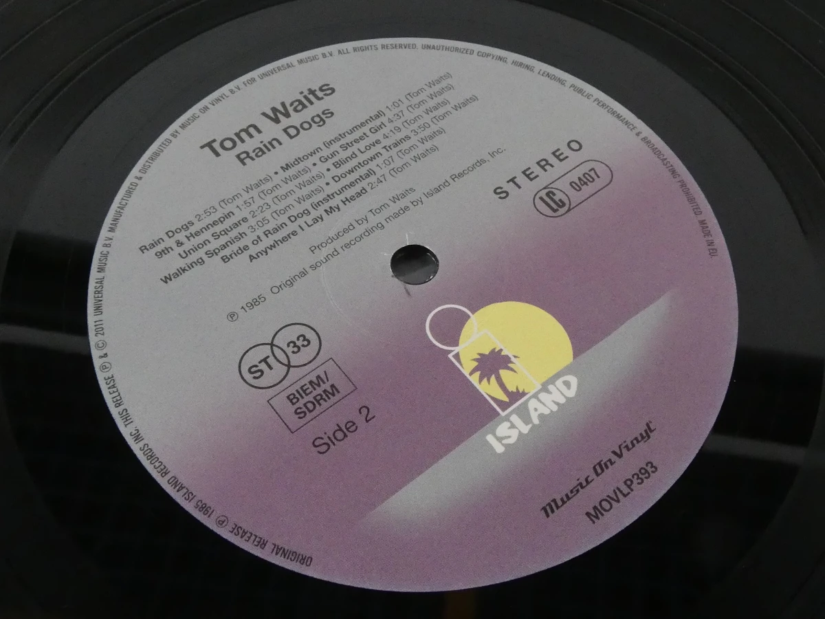 Vinylplaat Tom Waits – Rain Dogs – originele albumhoes - foto 7