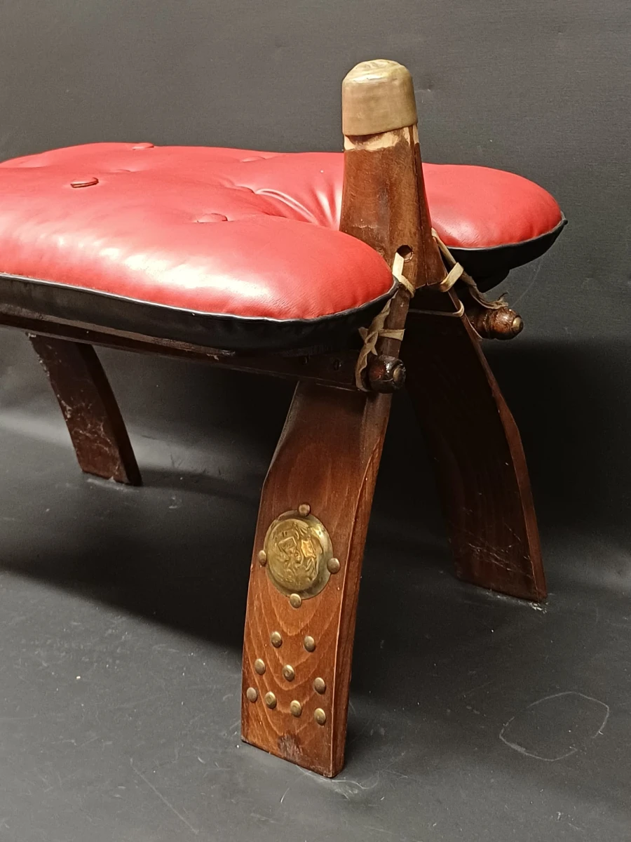 Vintage Camel Saddle Stool - foto 9