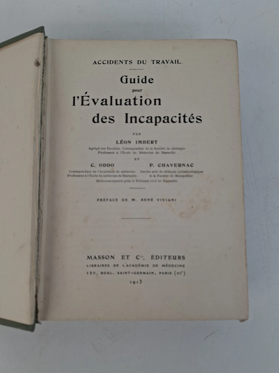 📖 Zeldzaam Antiek Medisch Boek (1913) met Unieke WWI Historie – Guide pour l'Évaluation des Incapacités - foto 7