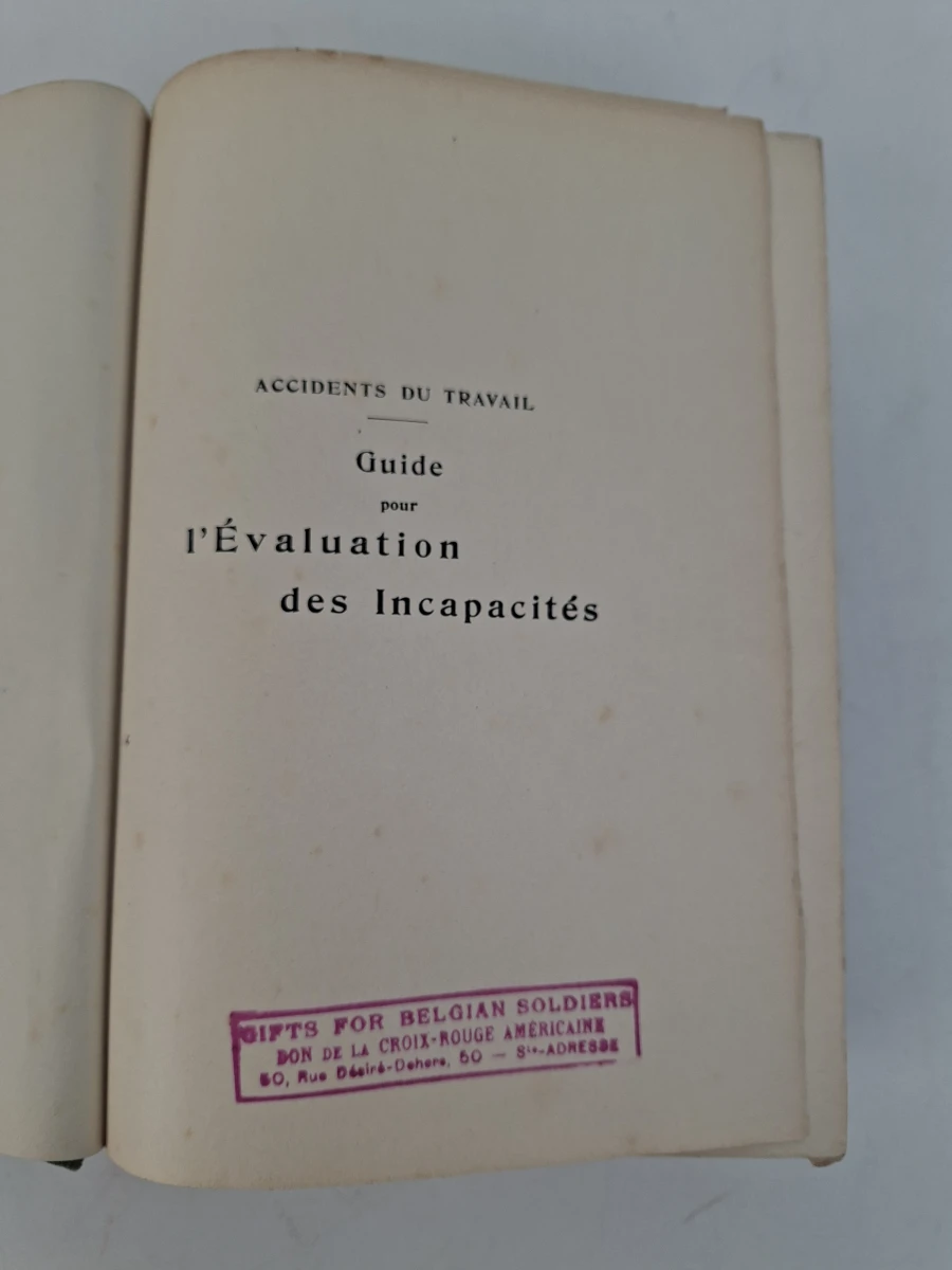 📖 Zeldzaam Antiek Medisch Boek (1913) met Unieke WWI Historie – Guide pour l'Évaluation des Incapacités - foto 3