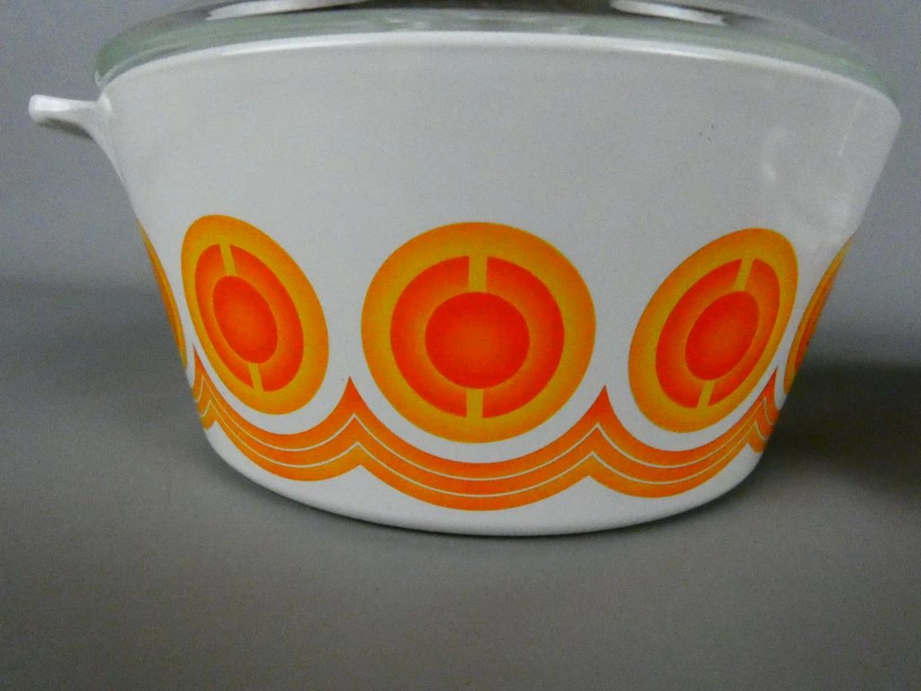 Set van 2 vintage Pyroflam Electro ovenschalen met deksels - foto 2