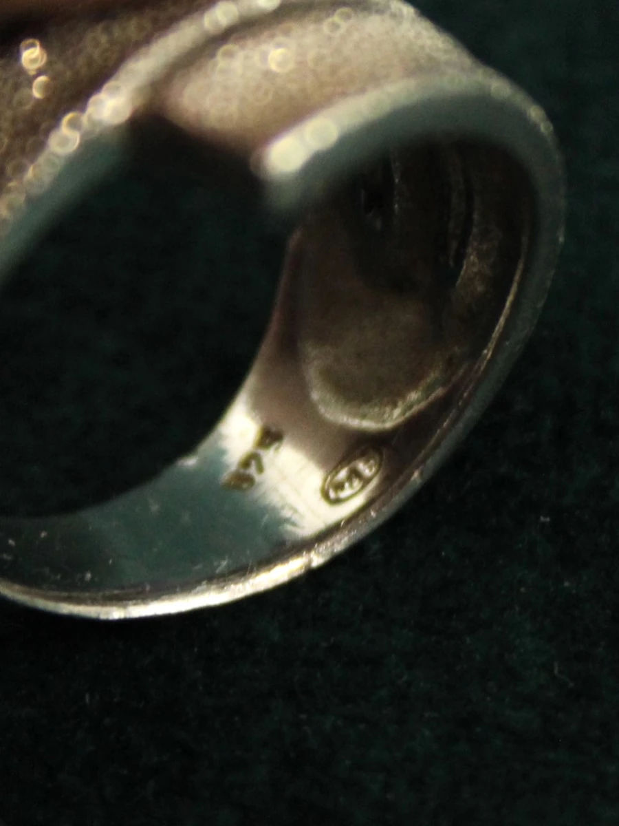 Gestructureerde sterling zilveren ring - foto 4