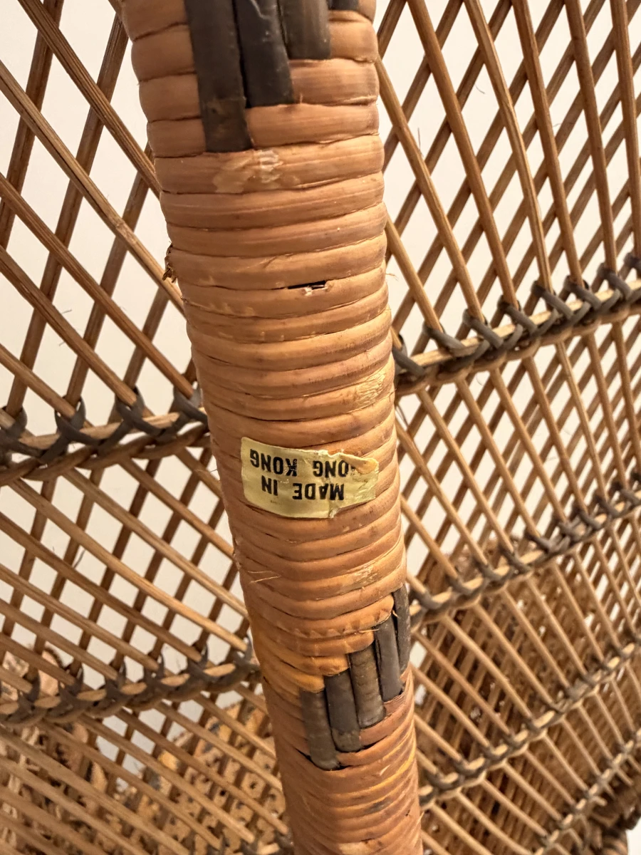Rotan Pauwenstoel vintage - foto 6