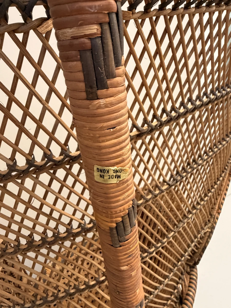 Rotan Pauwenstoel vintage - foto 5