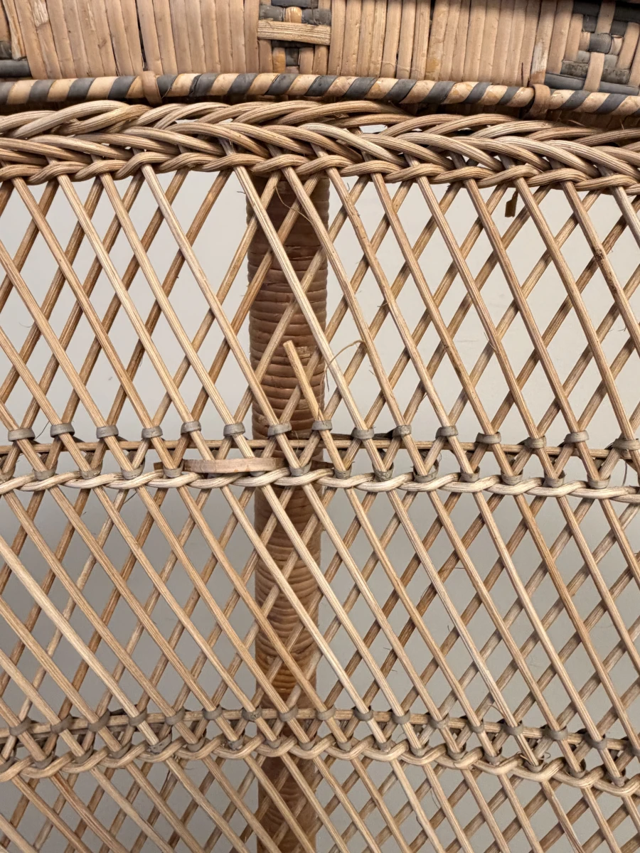 Rotan Pauwenstoel vintage - foto 7
