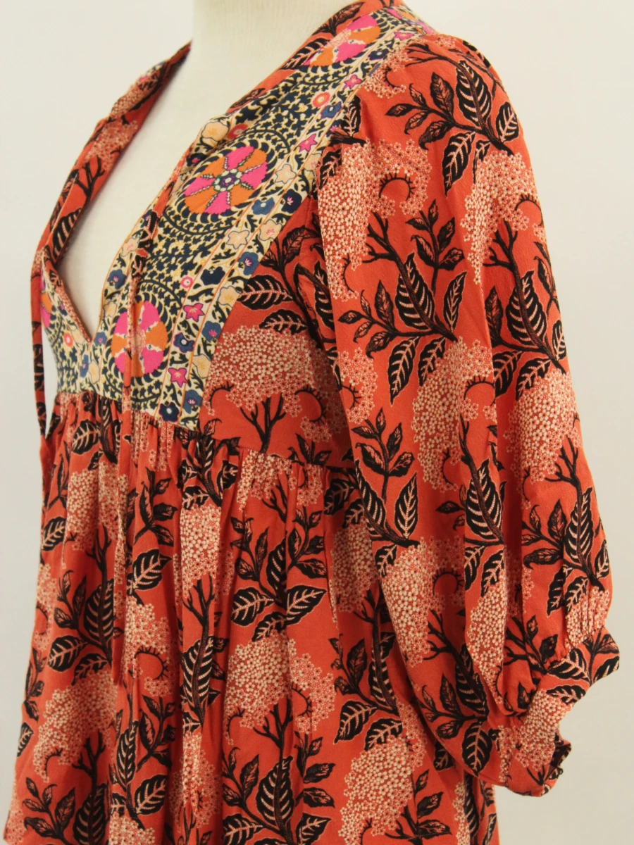 Ba&sh blouse met kleurrijke print en halflange mouwen - foto 4