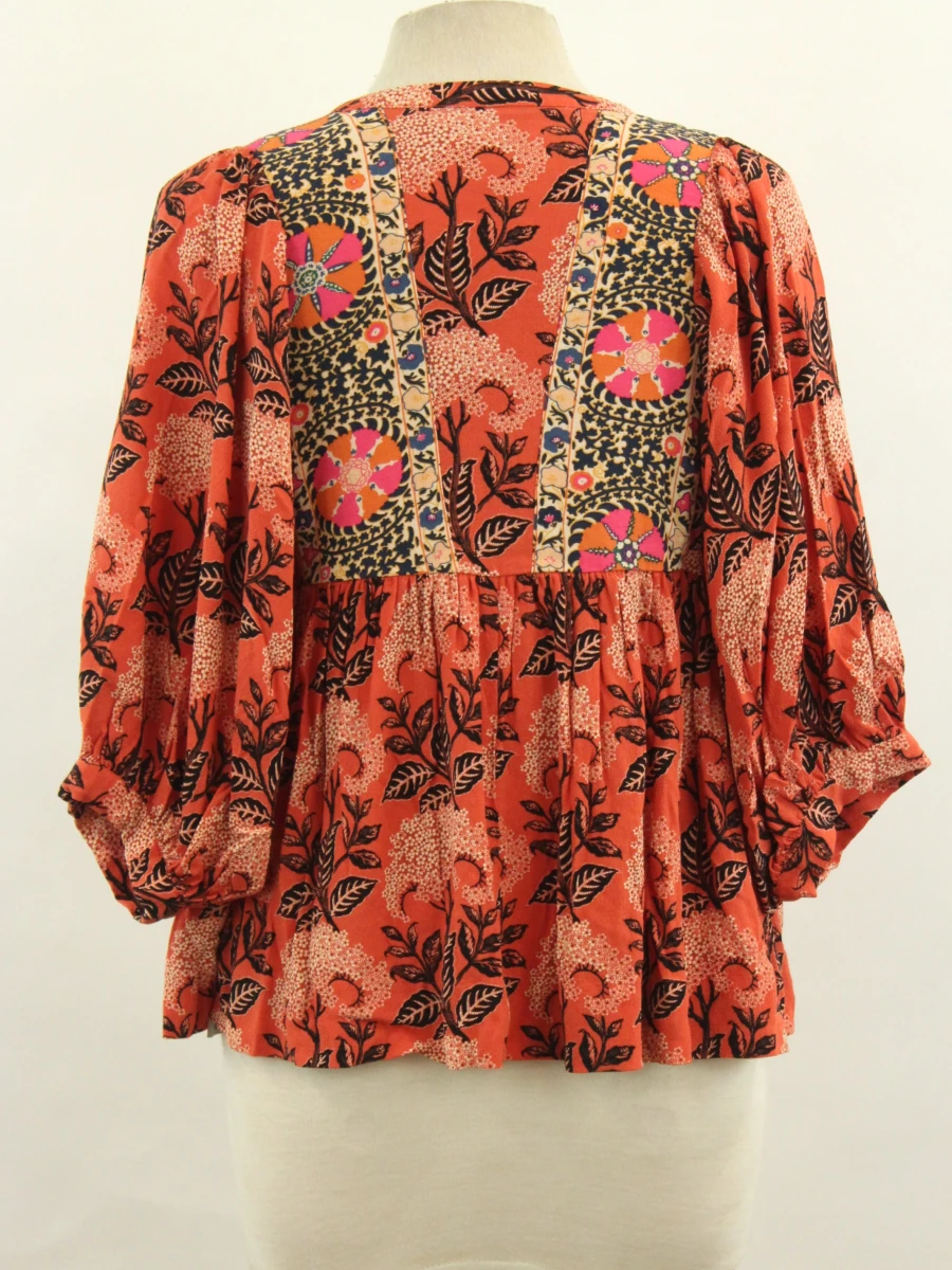 Ba&sh blouse met kleurrijke print en halflange mouwen - foto 6