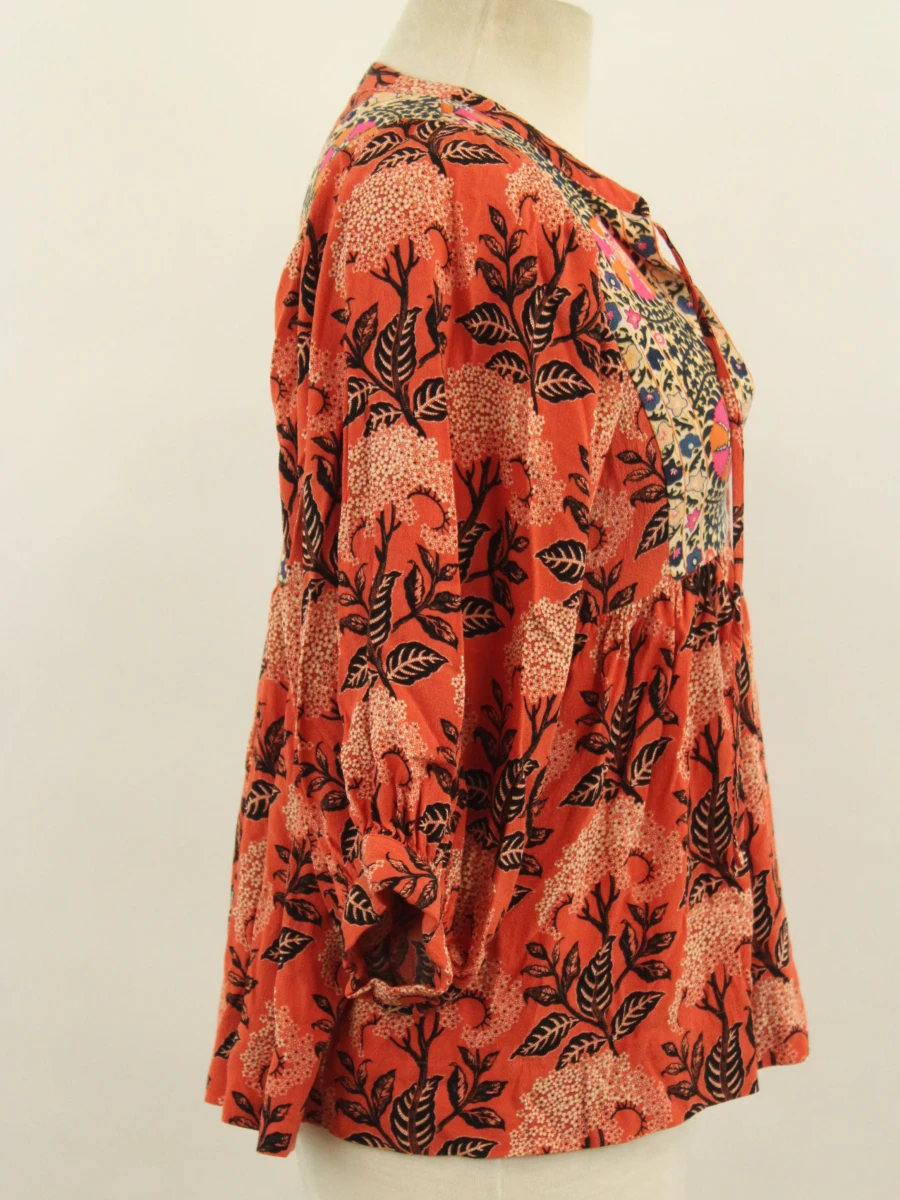 Ba&sh blouse met kleurrijke print en halflange mouwen - foto 7