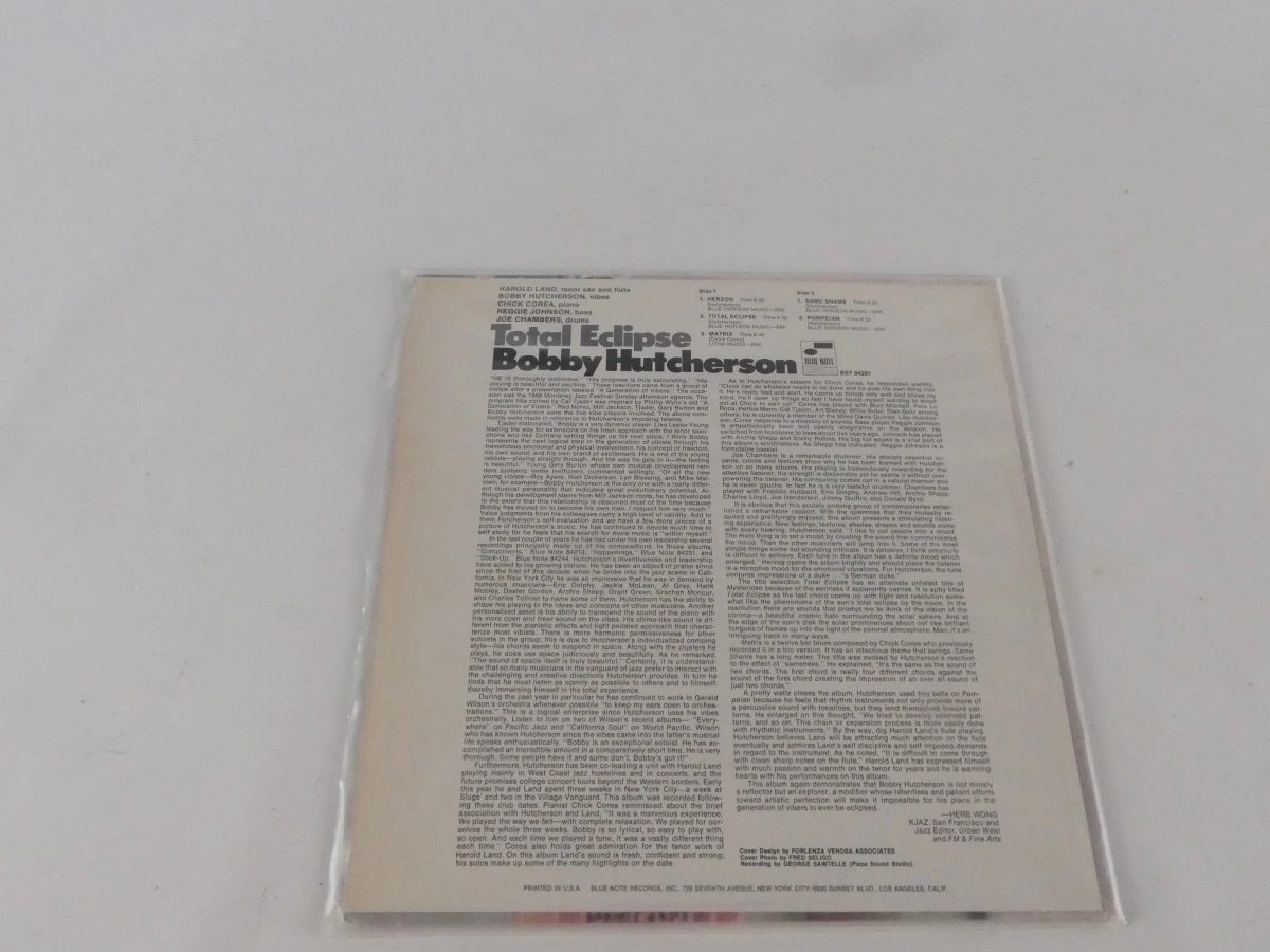 Bobby Hutcherson - Total Eclipse vinylplaat - 1968 - foto 3