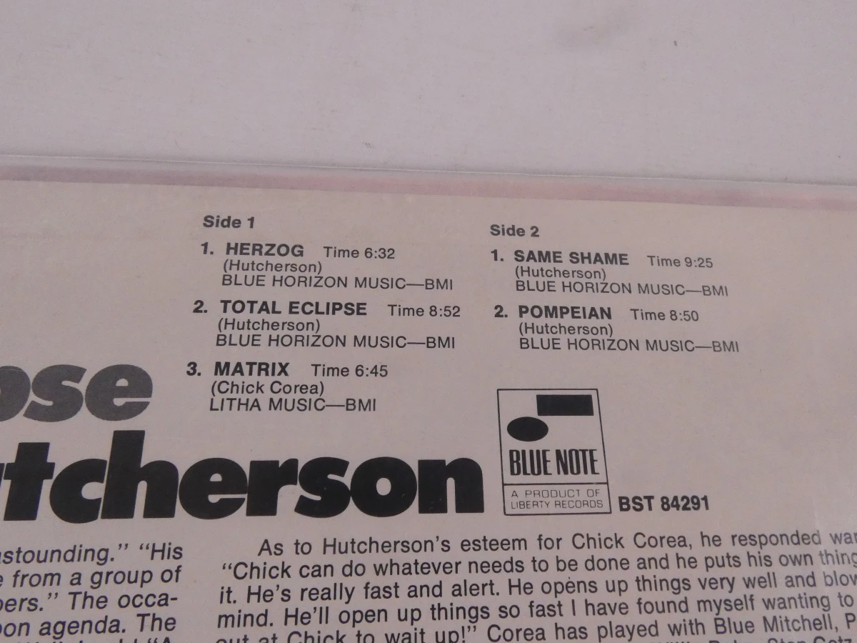 Bobby Hutcherson - Total Eclipse vinylplaat - 1968 - foto 4