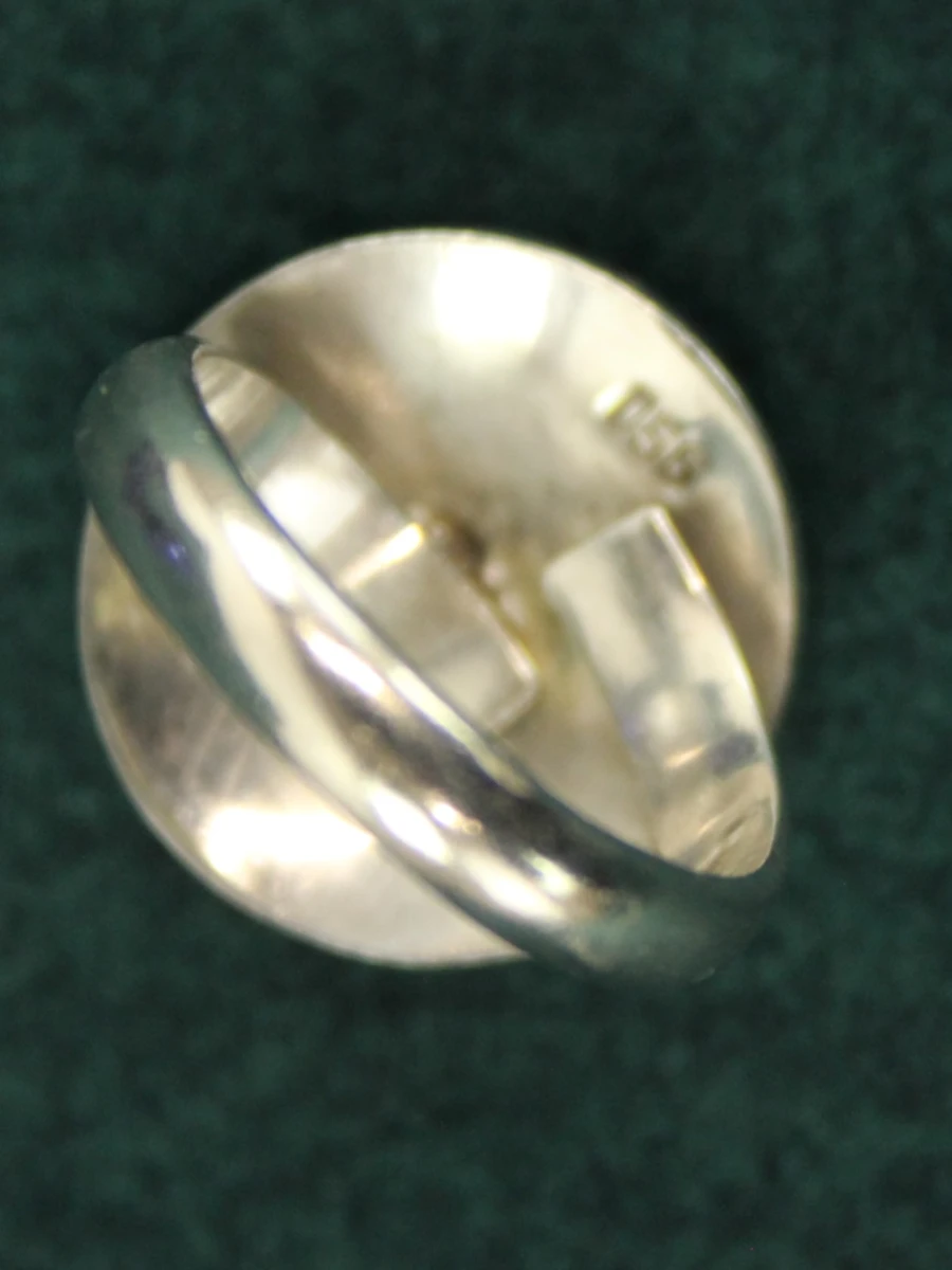 Peruaanse .950 zilveren Pachamama-spiraal-ring met parelmoer - foto 5