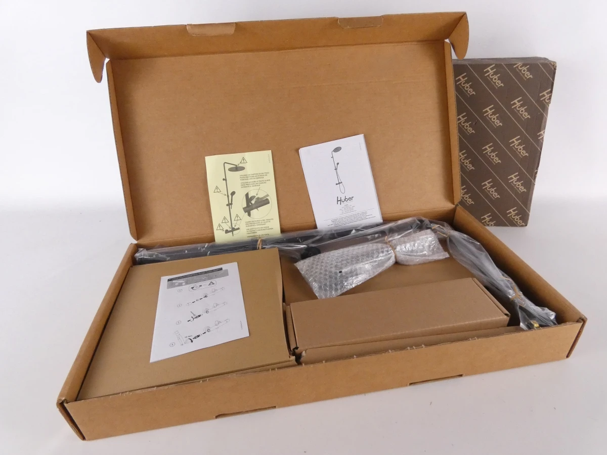 Huber RD C8401D40 Thermostatische regendoucheset - Mat zwart - In doos - Nieuw - foto 2