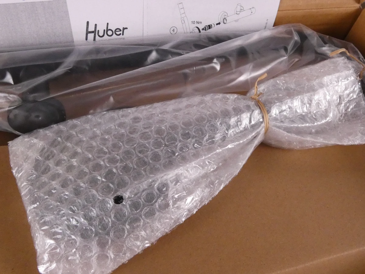 Huber RD C8401D40 Thermostatische regendoucheset - Mat zwart - In doos - Nieuw - foto 11