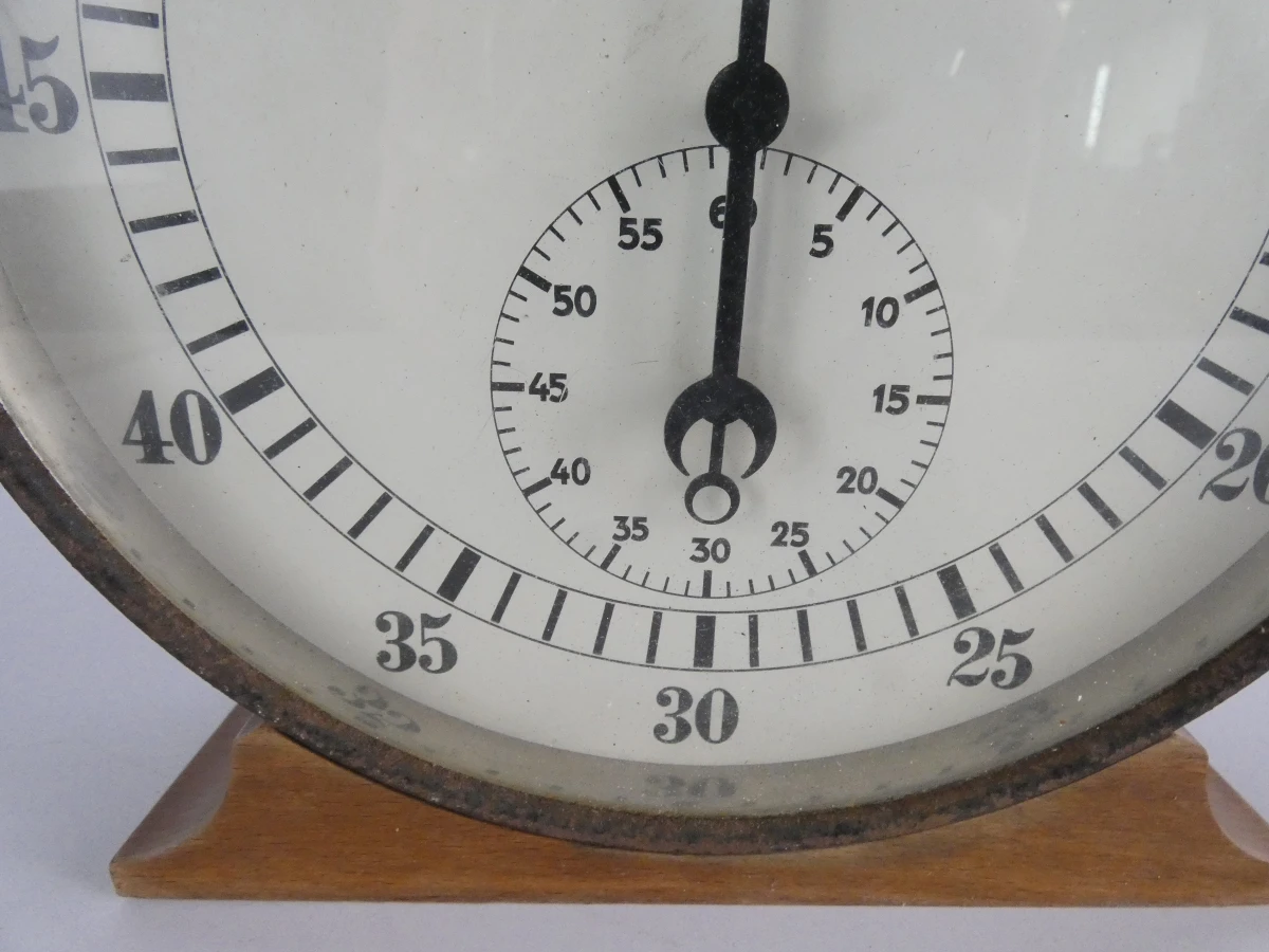 Vintage Junghans timer in houten koffer - foto 3