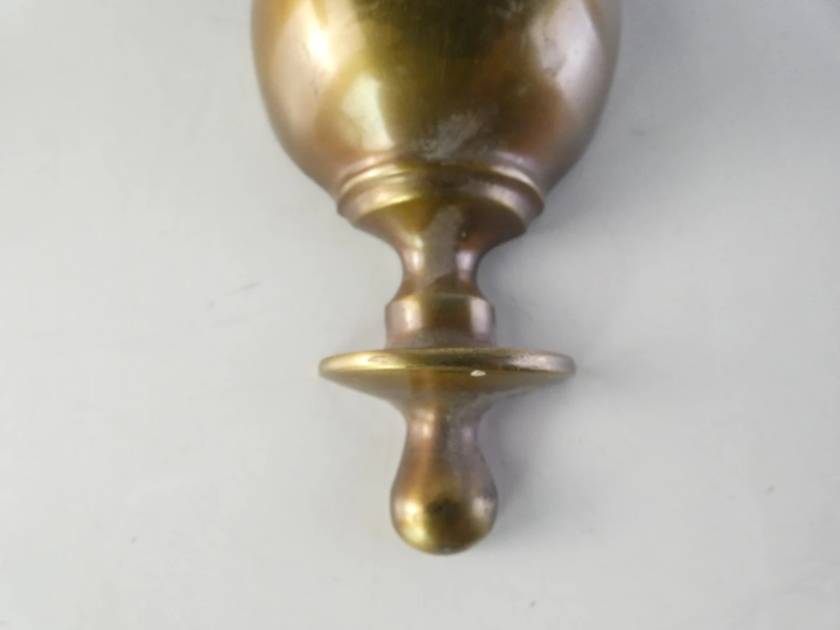Paar vintage wandlampen van messing met dubbele armen - foto 4