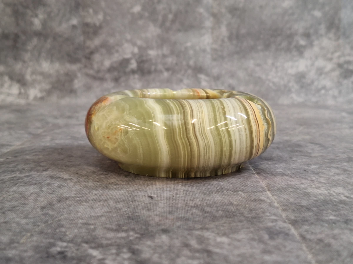 Set van 3 vintage onyx asbakken - foto 11