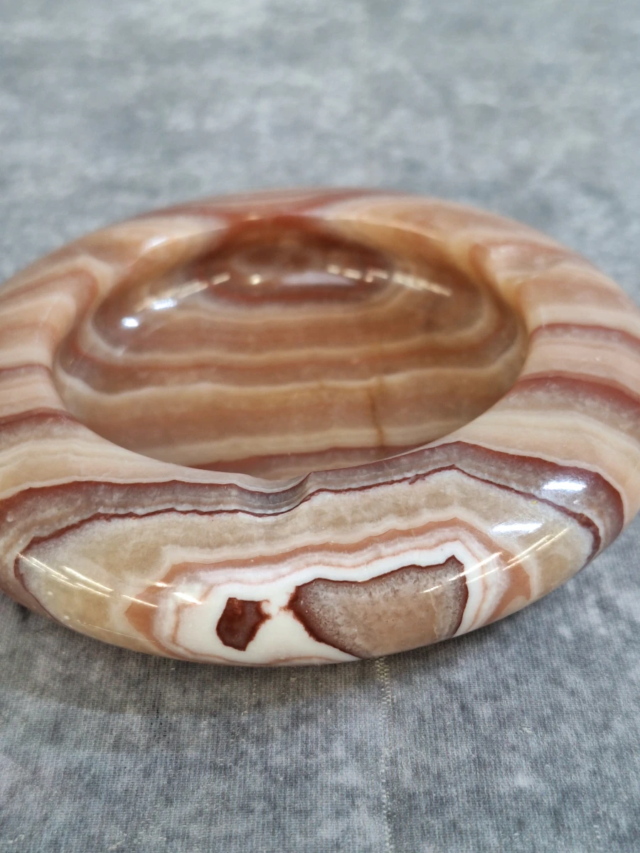 Set van 3 vintage onyx asbakken - foto 6