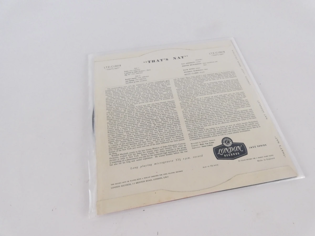 Jazz LP 'That's Nat' Adderley - London Records - foto 4