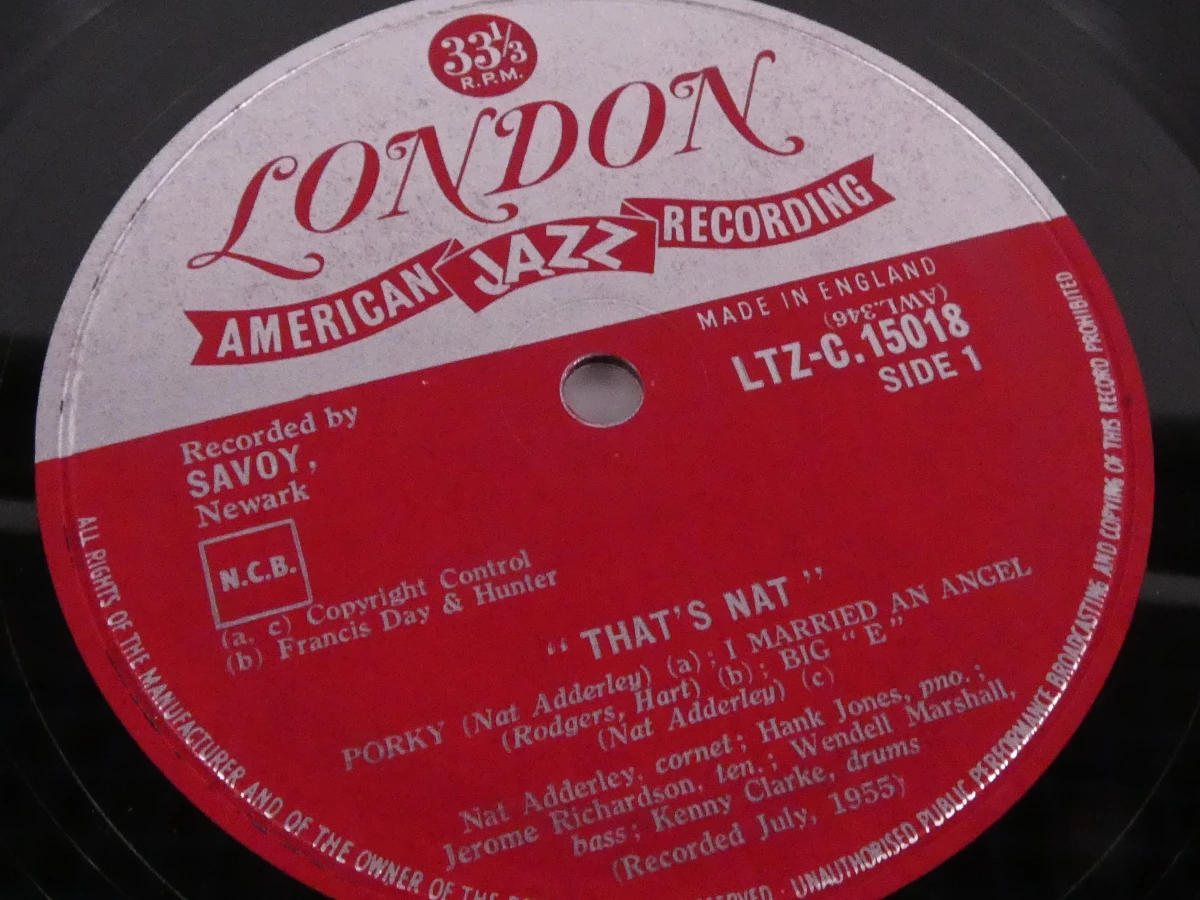 Jazz LP 'That's Nat' Adderley - London Records - foto 6