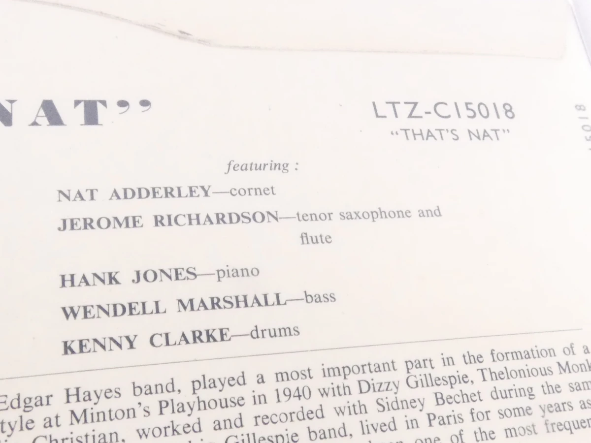 Jazz LP 'That's Nat' Adderley - London Records - foto 11