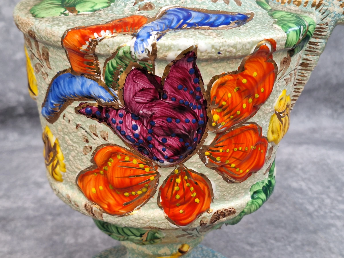 Belgische faience schenkkan - Hubert Bequet met zwanenhals - foto 8
