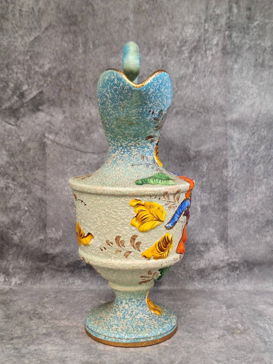 Belgische faience schenkkan - Hubert Bequet met zwanenhals - foto 2