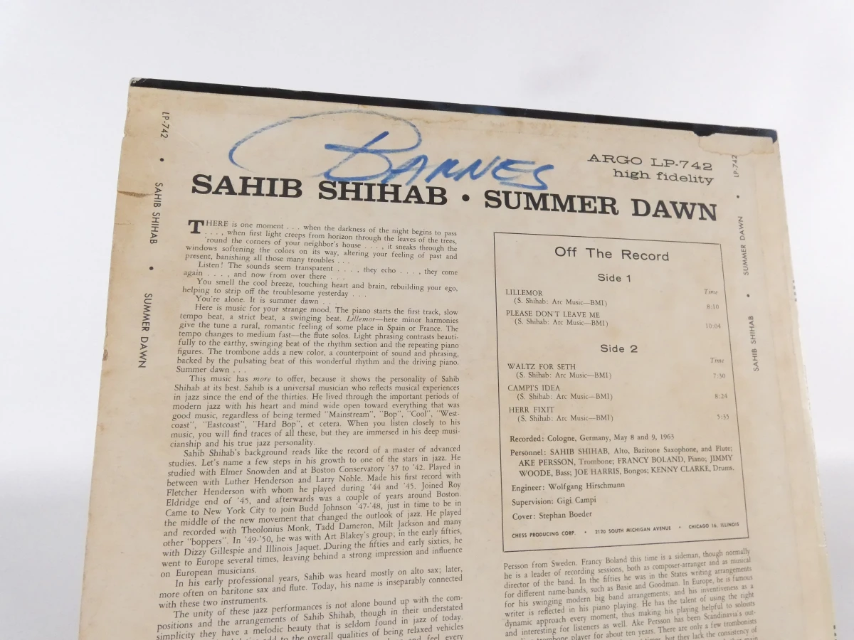 Vinylplaat Summer Dawn van Sahib Shihab - foto 6