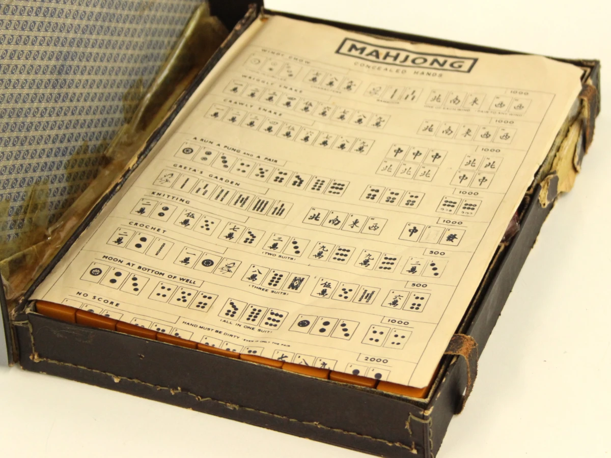 Vintage bakelieten mahjongspel - foto 3