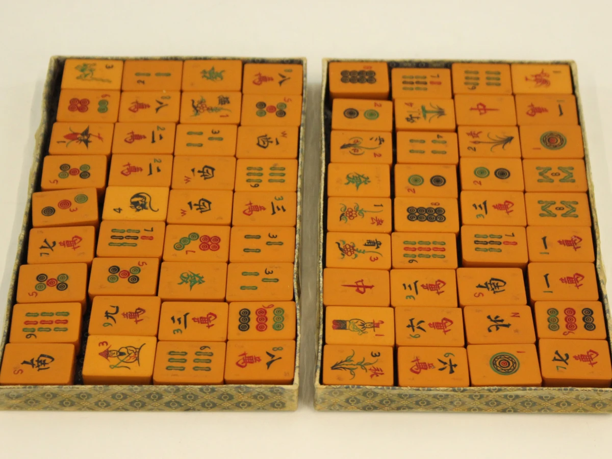 Vintage bakelieten mahjongspel - foto 7