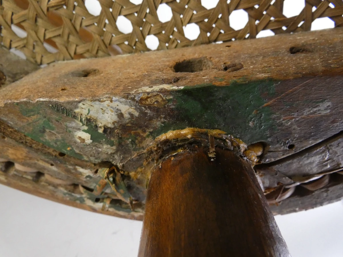 Thonet kindsstoel met gevlochten zitting en armleuningen - foto 10