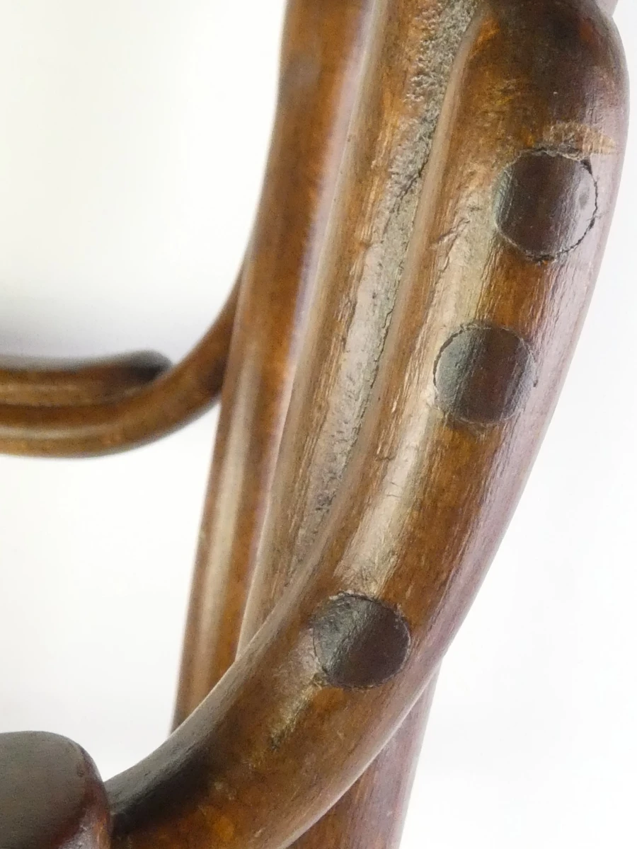 Thonet kindsstoel met gevlochten zitting en armleuningen - foto 15