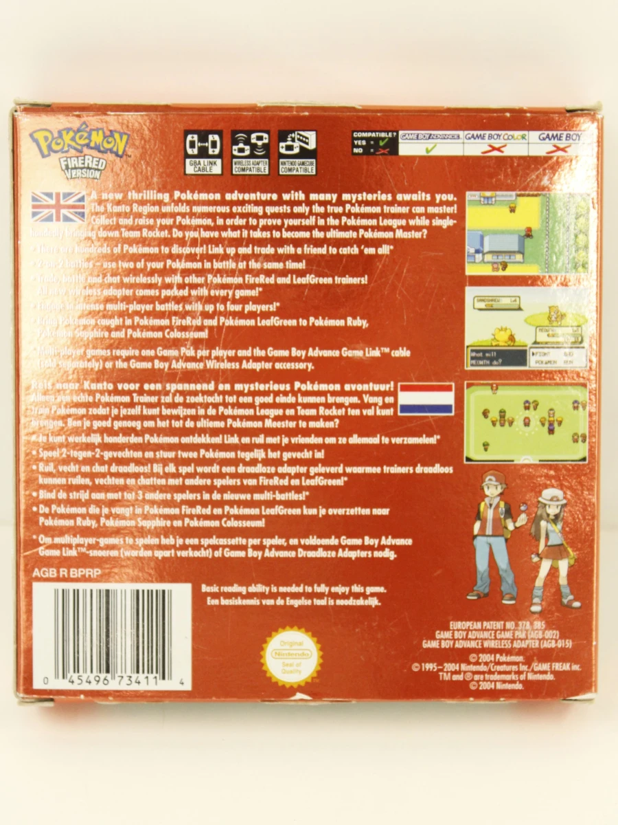 Pokémon FireRed Version – Game Boy Advance doos + Wireless Adapter + boekjes –ZONDER GAME - foto 2