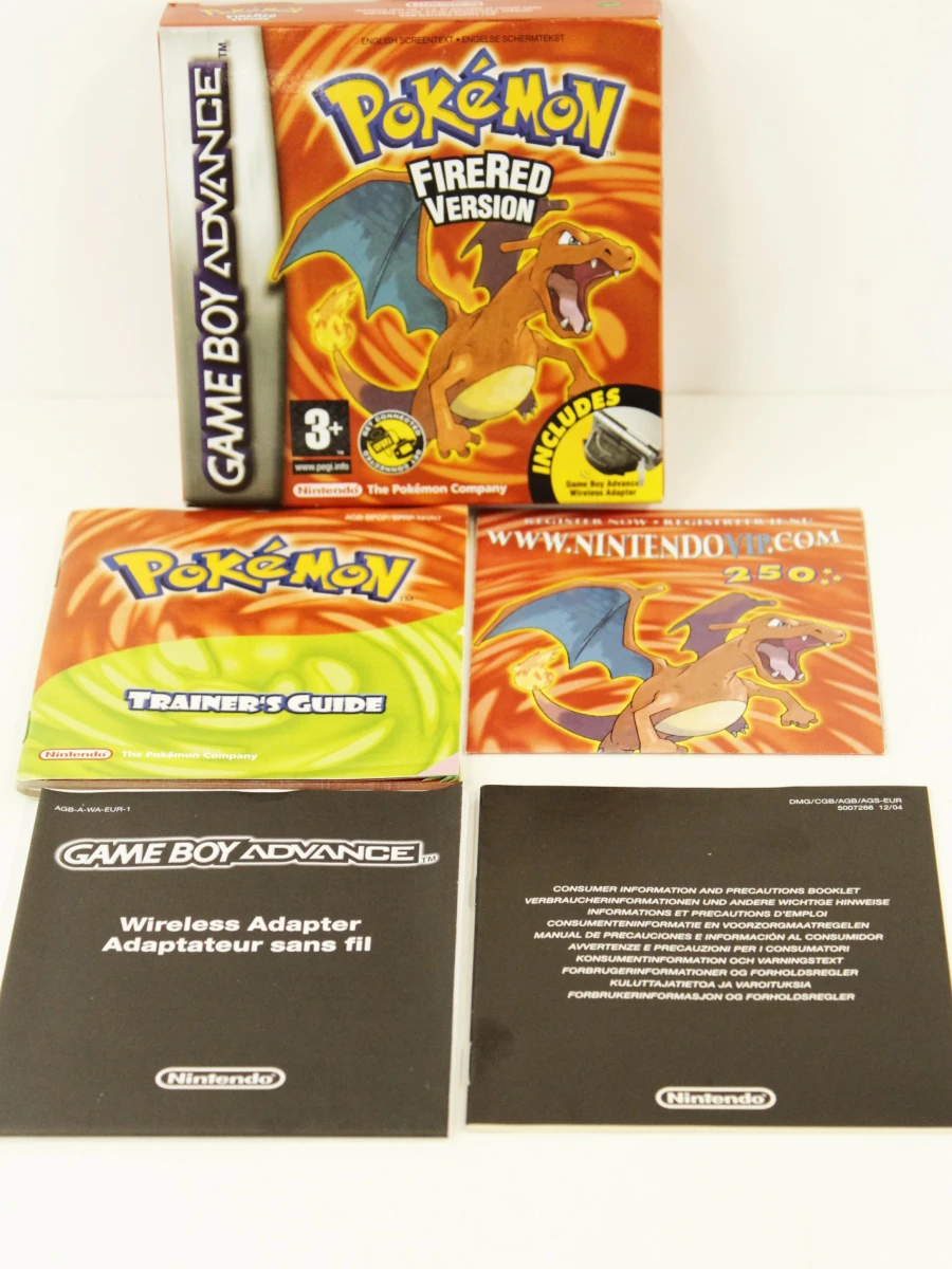 Pokémon FireRed Version – Game Boy Advance doos + Wireless Adapter + boekjes –ZONDER GAME - foto 3