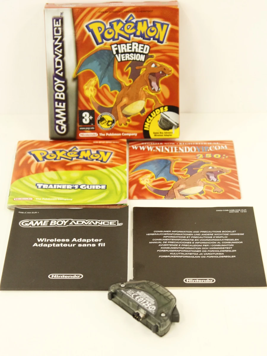 Pokémon FireRed Version – Game Boy Advance doos + Wireless Adapter + boekjes –ZONDER GAME - foto 5