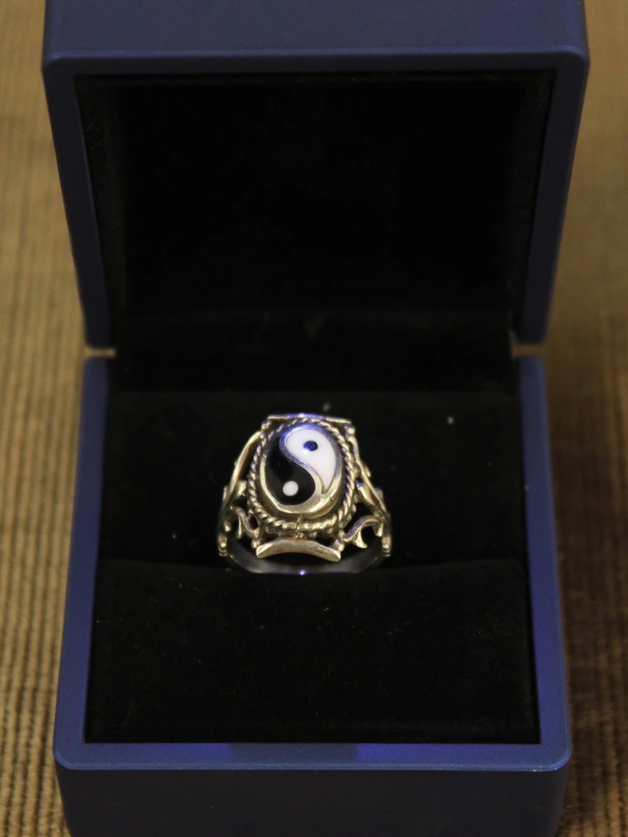 Sterling zilveren yin-yang ring - foto 2