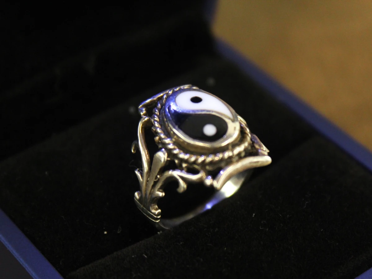 Sterling zilveren yin-yang ring - foto 3