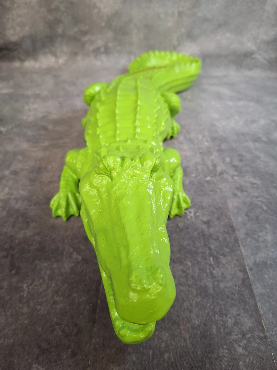 Felgroene decoratieve krokodil in Popart-stijl - foto 2