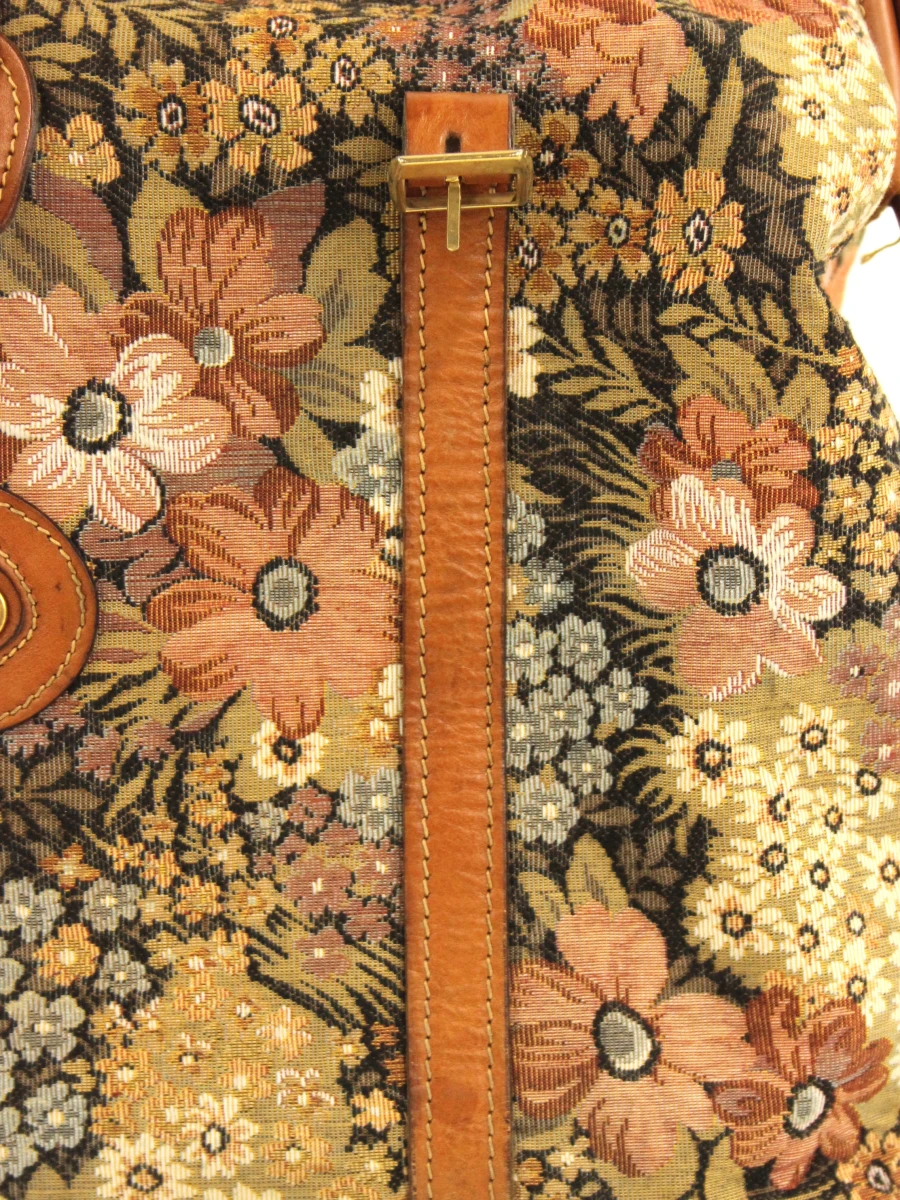 Louise Fontaine vintage dokterstas in florale gobelinprint - foto 3