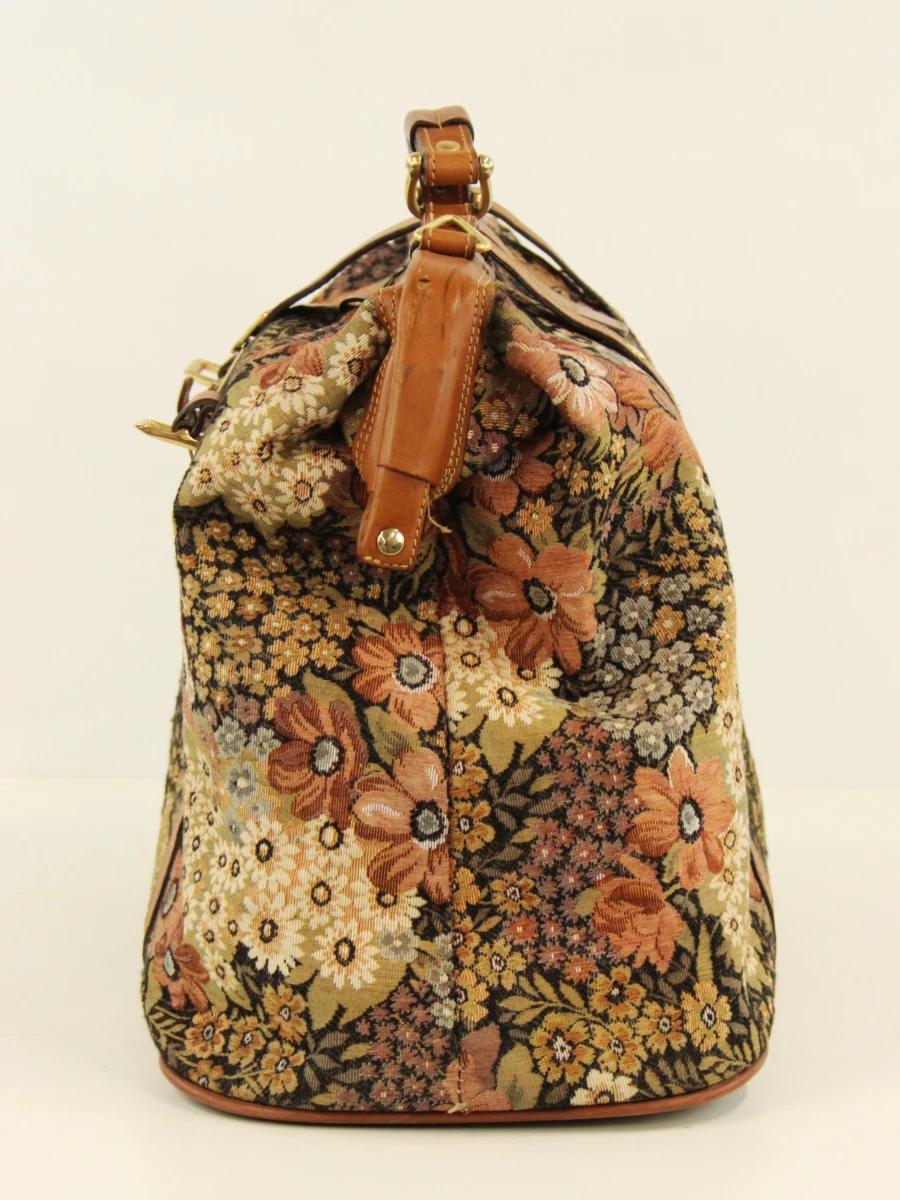 Louise Fontaine vintage dokterstas in florale gobelinprint - foto 6