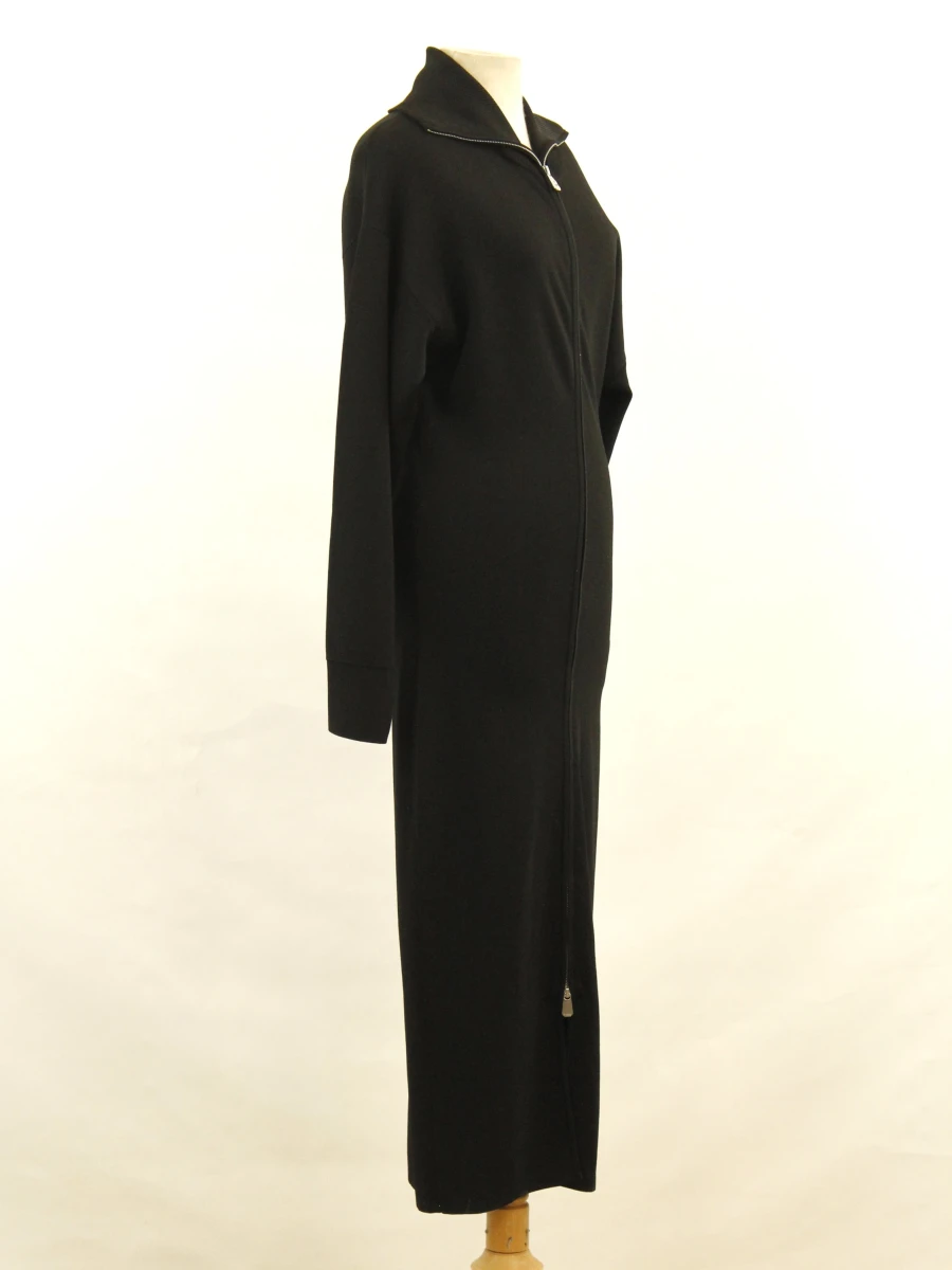 Pinko lange zwarte vestjurk met ritssluiting Size L - foto 4